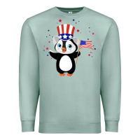 Seafoam penguin american 4th of july penguin american flag Premium Sweatshirt - linhVisuals