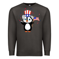 Smoke penguin american 4th of july penguin american flag Premium Sweatshirt - linhVisuals