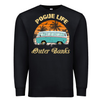 Black pogue life outer banks retro vintage sunny Premium Sweatshirt - linhVisuals