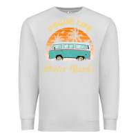 Dove Grey pogue life outer banks retro vintage sunny Premium Sweatshirt - linhVisuals