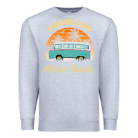 Heather Grey pogue life outer banks retro vintage sunny Premium Sweatshirt - linhVisuals
