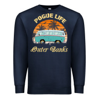 Navy pogue life outer banks retro vintage sunny Premium Sweatshirt - linhVisuals