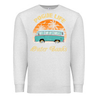 Oatmeal Heather pogue life outer banks retro vintage sunny Premium Sweatshirt - linhVisuals