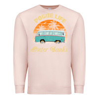 Pale Pink pogue life outer banks retro vintage sunny Premium Sweatshirt - linhVisuals