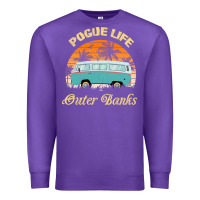 Purple pogue life outer banks retro vintage sunny Premium Sweatshirt - linhVisuals