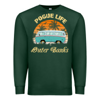 Sports Green pogue life outer banks retro vintage sunny Premium Sweatshirt - linhVisuals