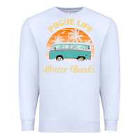 White pogue life outer banks retro vintage sunny Premium Sweatshirt - linhVisuals