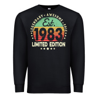 Black est. 1983 vintage 1983 limited edition 39th birthday retro pullover ho Premium Sweatshirt - linhVisuals