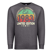 Charcoal Heather est. 1983 vintage 1983 limited edition 39th birthday retro pullover ho Premium Sweatshirt - linhVisuals