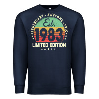 Navy est. 1983 vintage 1983 limited edition 39th birthday retro pullover ho Premium Sweatshirt - linhVisuals