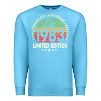Ocean Blue est. 1983 vintage 1983 limited edition 39th birthday retro pullover ho Premium Sweatshirt - linhVisuals