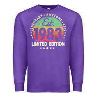 Purple est. 1983 vintage 1983 limited edition 39th birthday retro pullover ho Premium Sweatshirt - linhVisuals