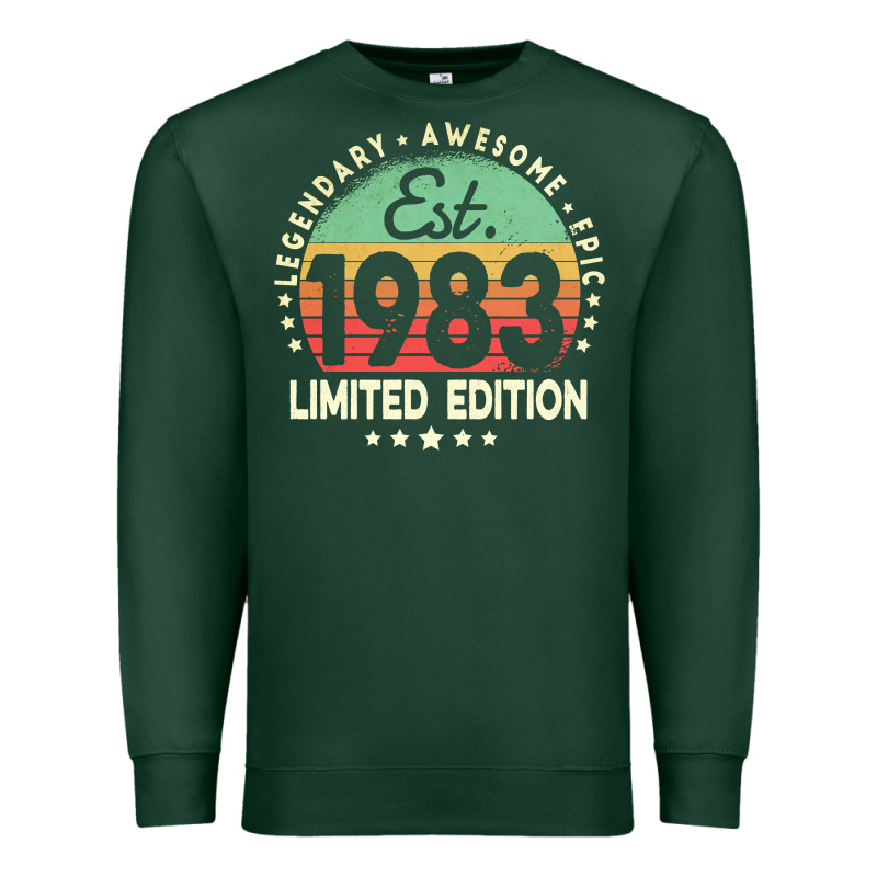 Est. 1983 Vintage 1983 Limited Edition 39th Birthday Retro Pullover Ho Premium Sweatshirt by linhVisuals | Teevron
