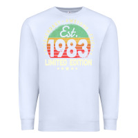 White est. 1983 vintage 1983 limited edition 39th birthday retro pullover ho Premium Sweatshirt - linhVisuals