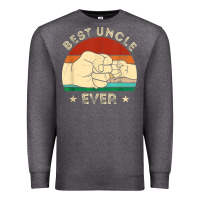 Charcoal Heather vintage best uncle ever fist bump funny uncle fathers day Premium Sweatshirt - linhVisuals