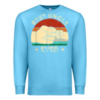 Ocean Blue vintage best uncle ever fist bump funny uncle fathers day Premium Sweatshirt - linhVisuals