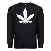 Black weed leaf in a pocket marijuana cannabis Premium Sweatshirt - linhVisuals
