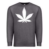 Charcoal Heather weed leaf in a pocket marijuana cannabis Premium Sweatshirt - linhVisuals