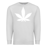 Dove Grey weed leaf in a pocket marijuana cannabis Premium Sweatshirt - linhVisuals