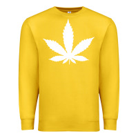 Lemon weed leaf in a pocket marijuana cannabis Premium Sweatshirt - linhVisuals