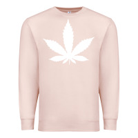 Pale Pink weed leaf in a pocket marijuana cannabis Premium Sweatshirt - linhVisuals