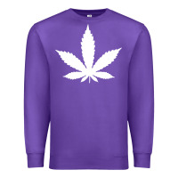Purple weed leaf in a pocket marijuana cannabis Premium Sweatshirt - linhVisuals
