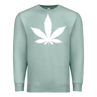 Seafoam weed leaf in a pocket marijuana cannabis Premium Sweatshirt - linhVisuals