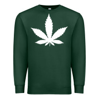 Sports Green weed leaf in a pocket marijuana cannabis Premium Sweatshirt - linhVisuals