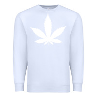 White weed leaf in a pocket marijuana cannabis Premium Sweatshirt - linhVisuals