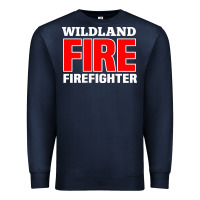 Navy wildland fire rescue department firefighters firemen uniform Premium Sweatshirt - linhVisuals