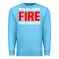 Ocean Blue wildland fire rescue department firefighters firemen uniform Premium Sweatshirt - linhVisuals