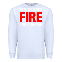 White wildland fire rescue department firefighters firemen uniform Premium Sweatshirt - linhVisuals