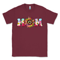 Burgundy Tie dye sunflower Mom Mother's Day Classic Tee - HowdyJamesFarm