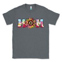 Charcoal Heather Tie dye sunflower Mom Mother's Day Classic Tee - HowdyJamesFarm