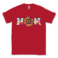 Red Tie dye sunflower Mom Mother's Day Classic Tee - HowdyJamesFarm