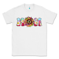 White Tie dye sunflower Mom Mother's Day Classic Tee - HowdyJamesFarm