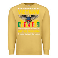 Antique Gold proud vietnam veteran son gifts raised by my hero veteran day Premium Sweatshirt - linhVisuals