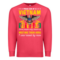 Cardinal proud vietnam veteran son gifts raised by my hero veteran day Premium Sweatshirt - linhVisuals