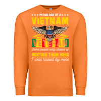 Carrot proud vietnam veteran son gifts raised by my hero veteran day Premium Sweatshirt - linhVisuals