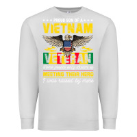 Dove Grey proud vietnam veteran son gifts raised by my hero veteran day Premium Sweatshirt - linhVisuals