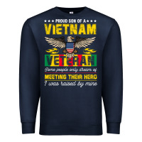 Navy proud vietnam veteran son gifts raised by my hero veteran day Premium Sweatshirt - linhVisuals