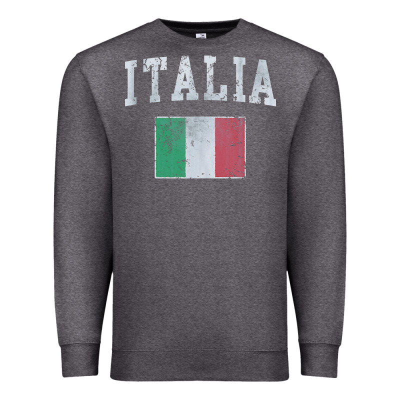 Vintage Italia Italian Flag Italy Italiano Premium Sweatshirt by linhVisuals | Teevron