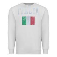 Dove Grey vintage italia italian flag italy italiano Premium Sweatshirt - linhVisuals