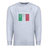 Heather Grey vintage italia italian flag italy italiano Premium Sweatshirt - linhVisuals