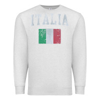 Oatmeal Heather vintage italia italian flag italy italiano Premium Sweatshirt - linhVisuals