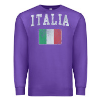 Purple vintage italia italian flag italy italiano Premium Sweatshirt - linhVisuals