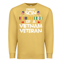 Antique Gold proud son of a vietnam veteran father's day Premium Sweatshirt - linhVisuals