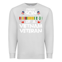 Dove Grey proud son of a vietnam veteran father's day Premium Sweatshirt - linhVisuals
