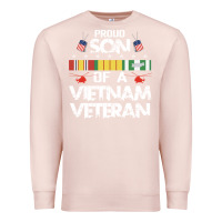 Pale Pink proud son of a vietnam veteran father's day Premium Sweatshirt - linhVisuals