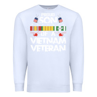 White proud son of a vietnam veteran father's day Premium Sweatshirt - linhVisuals